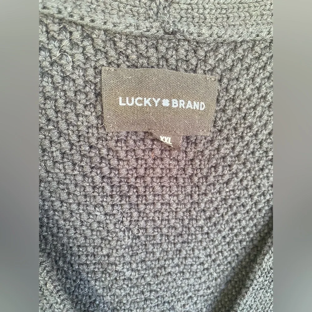 Lucky Brand Jacquard Cotton Cardigan BNWT XXL - Picture 4 of 7